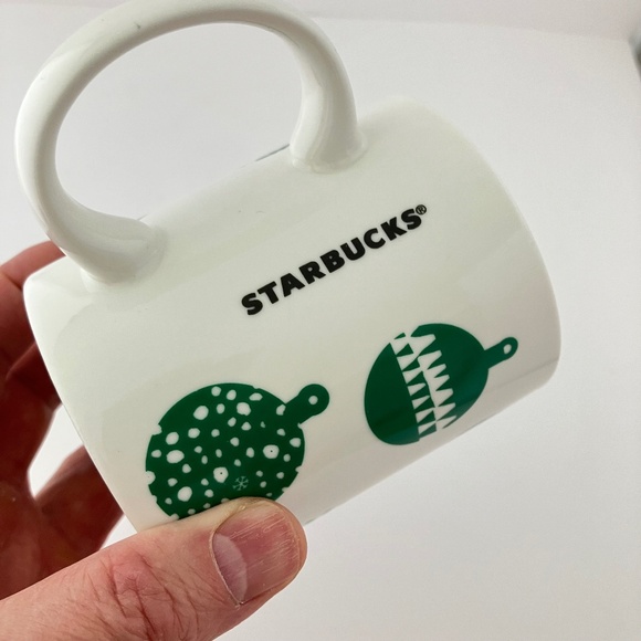 Starbucks 2016 Christmas Green Ornaments Ceramic Coffee Mug Cup 12 fl oz MINT - Picture 10 of 10